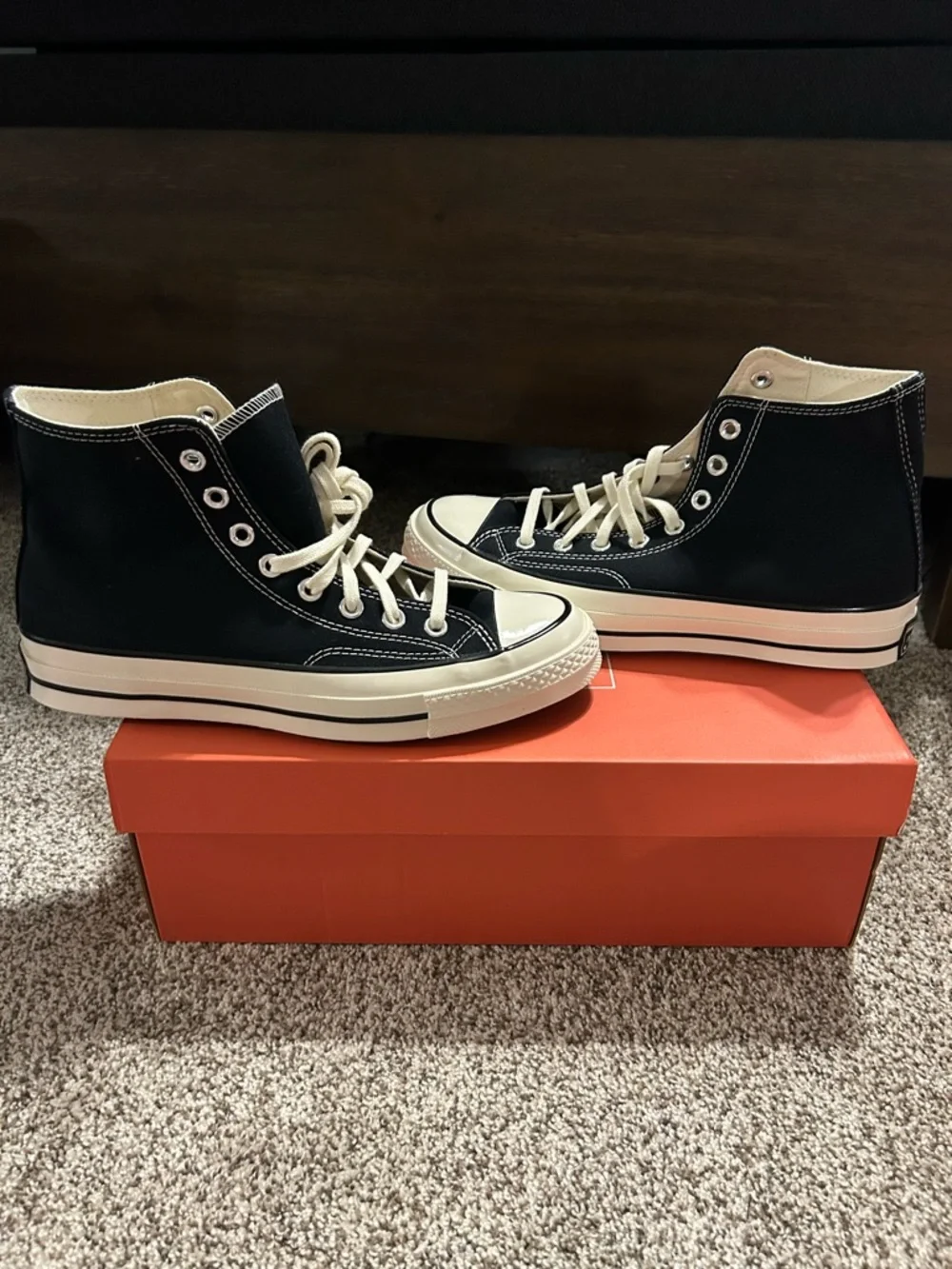 NIB Converse Chuck 70 Hi Classic Canvas Black/Egret Size 8 Men's/10 Women's - Picture 4 of 11